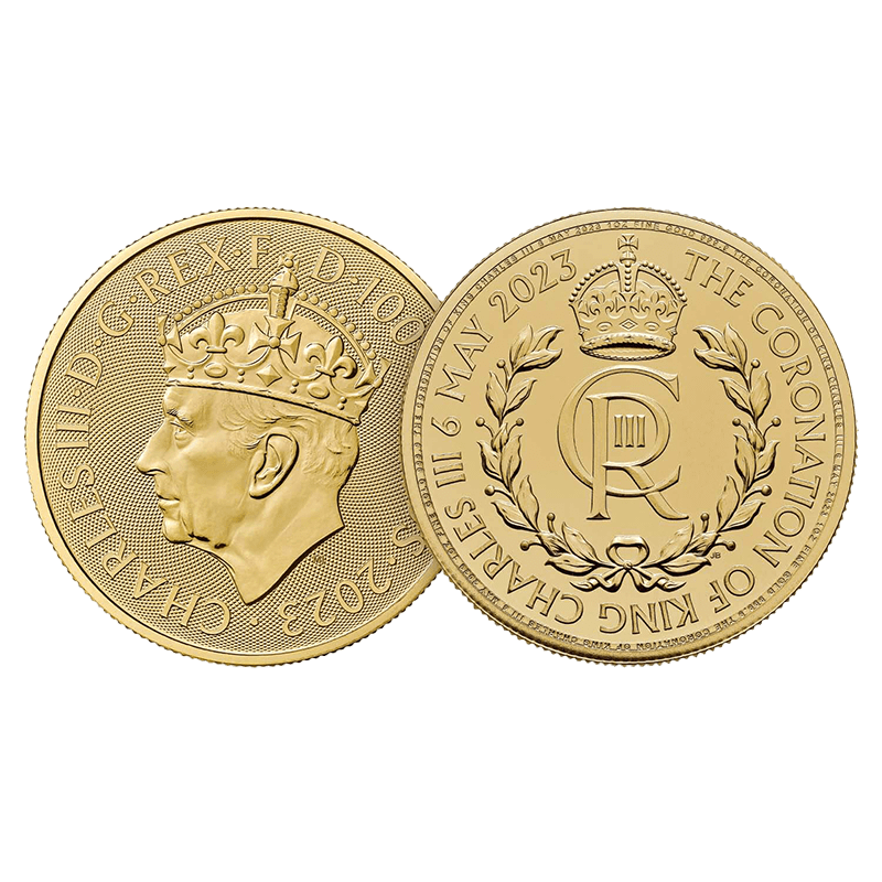 Pièce d’or de 1 oz du couronnement du roi Charles III (2023) Métaux